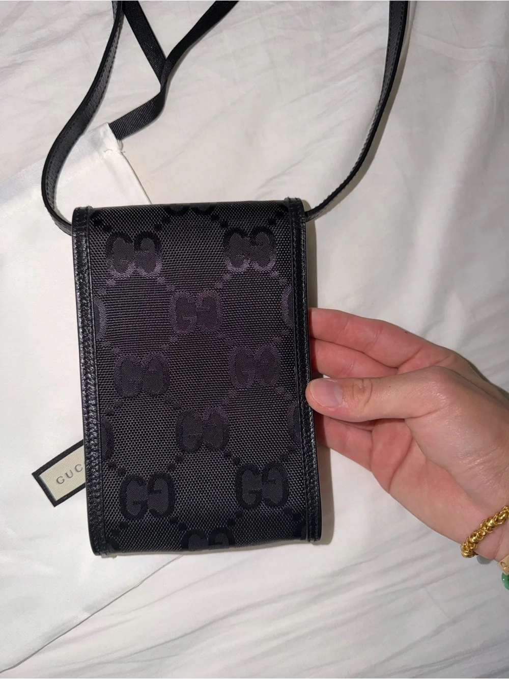 Gucci Black GG Crossbody Bag